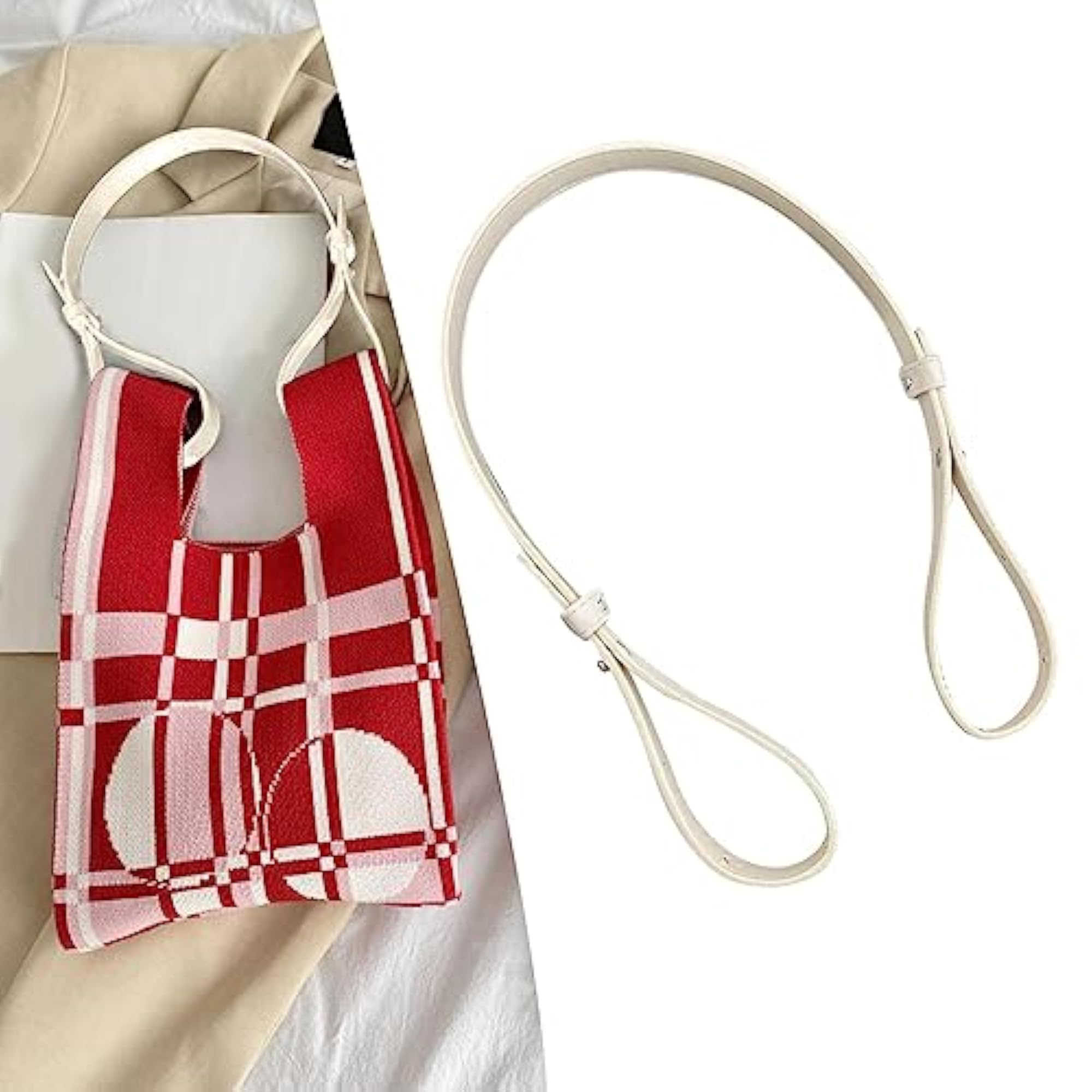 PU Leather Shoulder Strap Short Bag Straps for Tote Bag